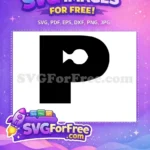 Free Black Minnie Font Free Mouse Initial P Free SVG - Instant Download