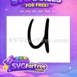 Free Cursive Number One Free Black Minnie Font Free SVG - Instant Download