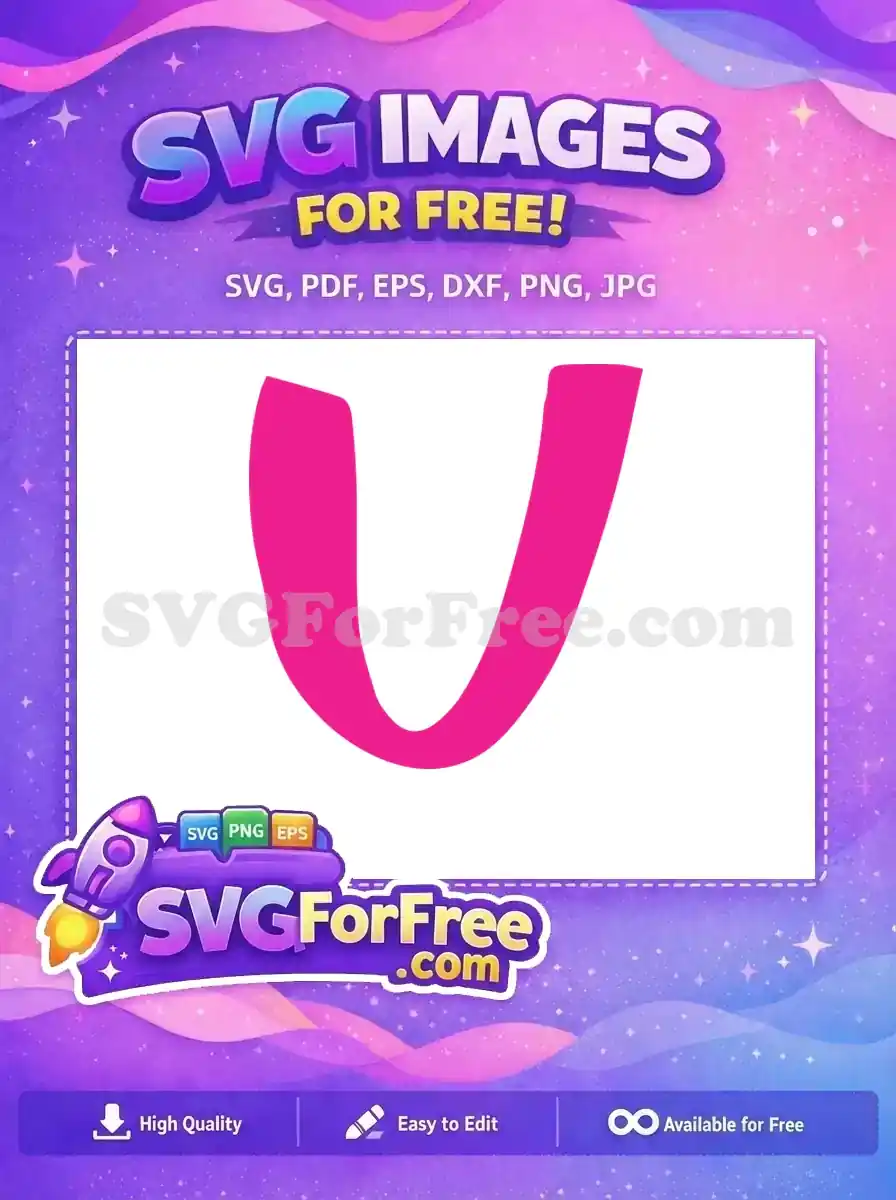 Free Pink Minnie Free Initial U Font Free SVG