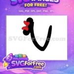 Free Minnie Mouse Font V Free Red Bow Alphabet Free SVG - Instant Download