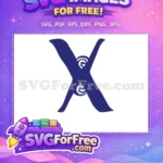 Free Minnie Swirl Free Blue Letter Initial Free SVG - Instant Download