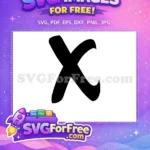 Free Minnie Font X Free Black Bold Letter Free SVG - Instant Download