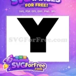 Free Minnie Font Letter Y Free Black Bold Free SVG - Instant Download