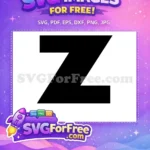 Free Minnie Initial Z Free Black Letter Minnie Free SVG - Instant Download