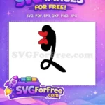 Free Number One Red Bow Minnie Font Free Initial Free SVG - Instant Download