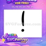 Free Minnie Font Exclamation Mark Free Black Silhouette Number 1 Free SVG - Instant Download