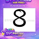 Free Black Number Eight Free Minnie Font Movie Free SVG - Instant Download