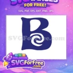 Free Minnie Initial Free Dark Blue Monogram Letter Free SVG - Instant Download
