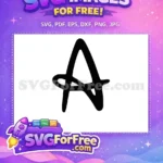 Free Letter A Free Minnie Font Alphabet Free SVG - Instant Download