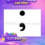 Free Black Semicolon Free Minnie Font One Free SVG - Instant Download