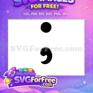 Free Black Semicolon Free Minnie Font One Free SVG