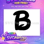 Free Black Letter B Free Minnie Font Alphabet Free SVG 2 - Instant Download