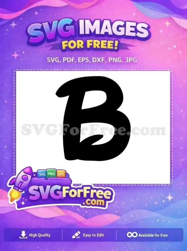 Free Black Letter B Free Minnie Font Alphabet Free SVG 2