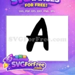 Free Minnie Bold Font Free Letter A Initial Free SVG - Instant Download