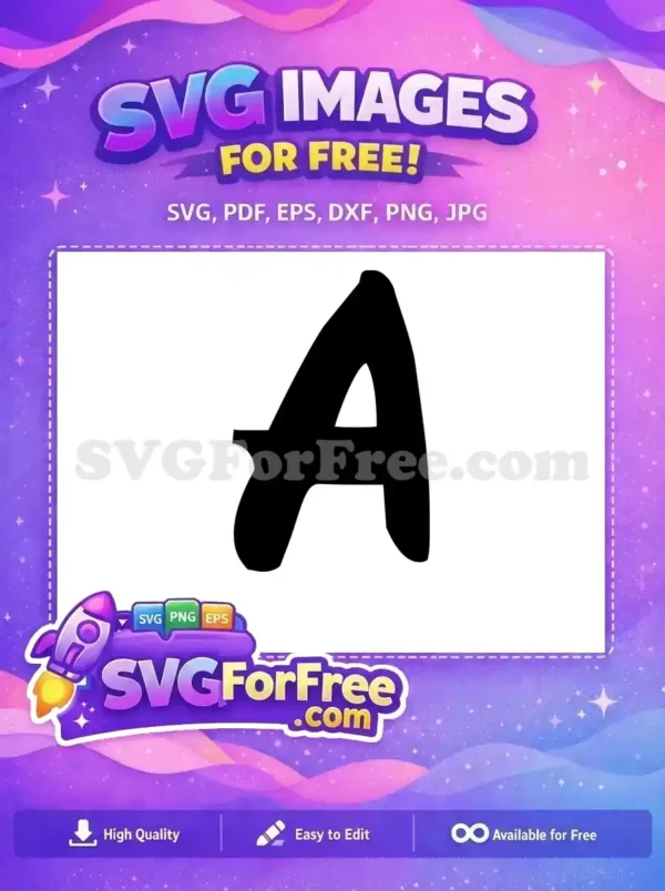 Free Minnie Bold Font Free Letter A Initial Free SVG