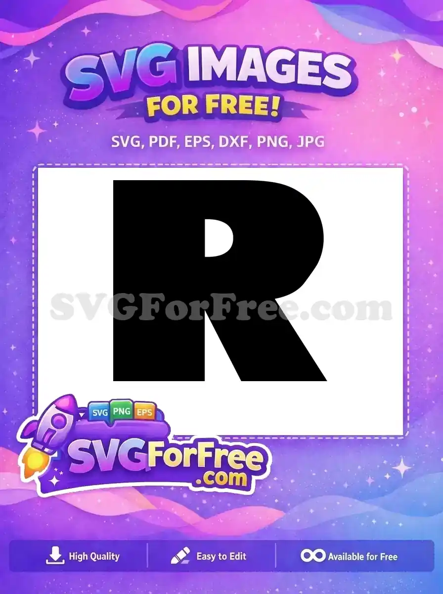 Free Black Letter R Free Minnie Font Alphabet Free SVG