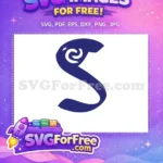 Free Minnie Initial Free Dark Blue Letter Minnie Font Free SVG - Instant Download