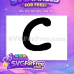 Free Black Letter C Free Minnie Font Alphabet Free SVG 1 - Instant Download