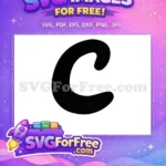 Free Black Letter C Free Minnie Font Alphabet Free SVG 2 - Instant Download