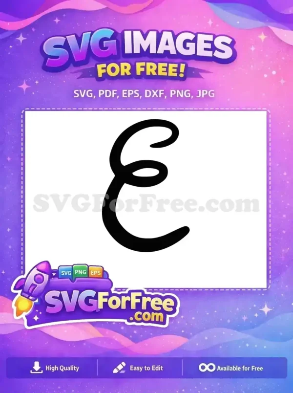 Free Minnie Bold Font Free Letter E Initial Free SVG