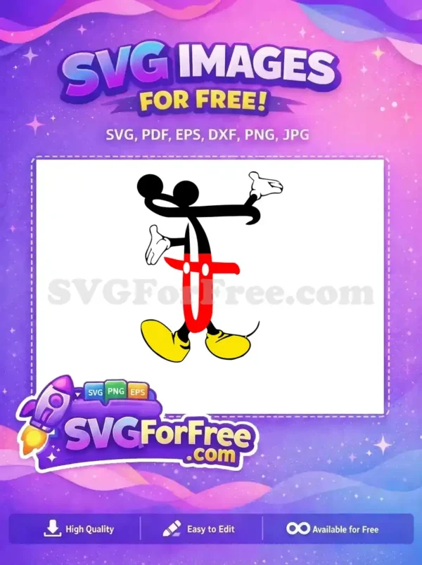 Free Black Ears Free Red Font Minnie Free SVG