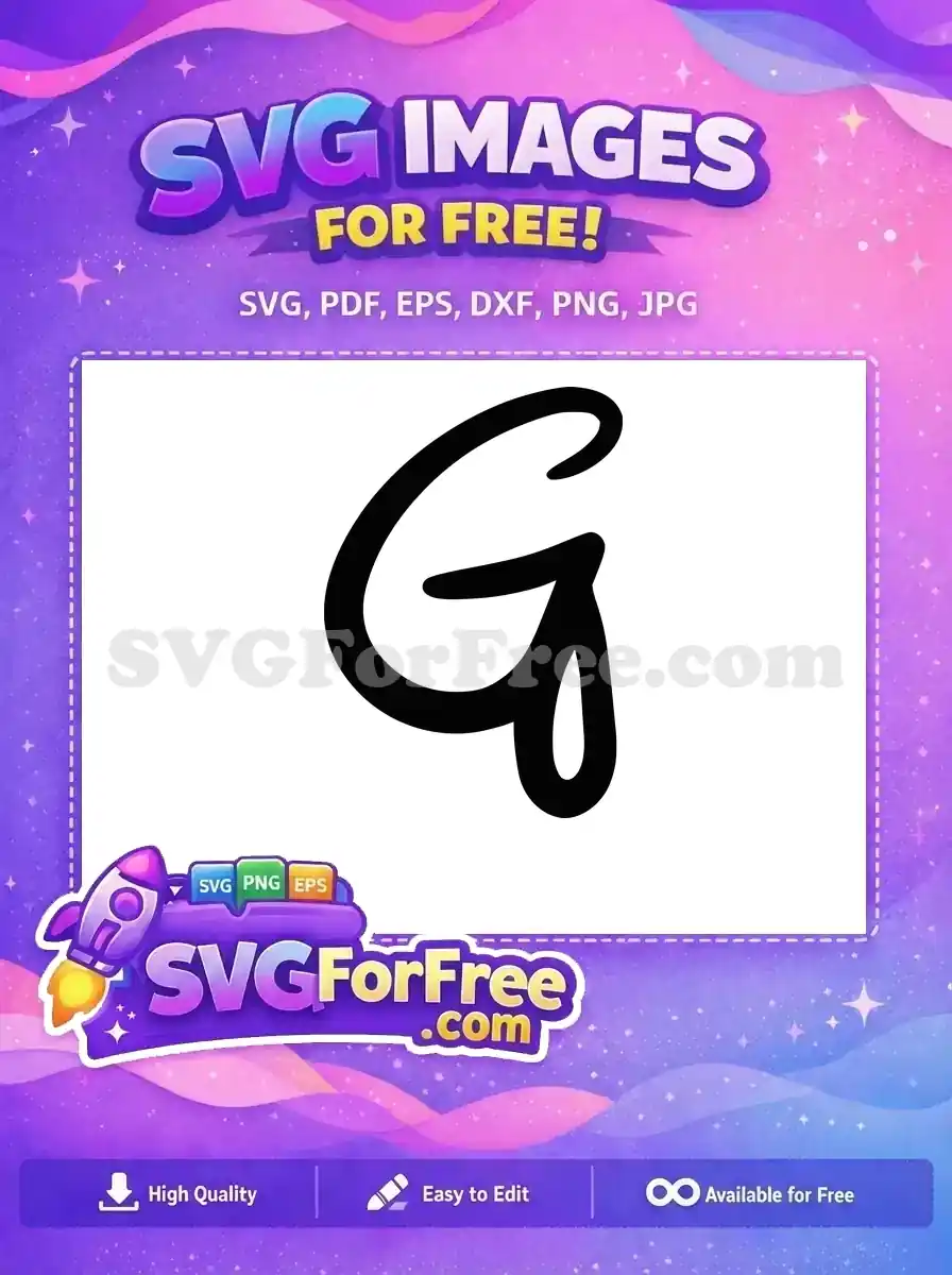 Free Minnie Initial G Free Black Font Minnie Free SVG