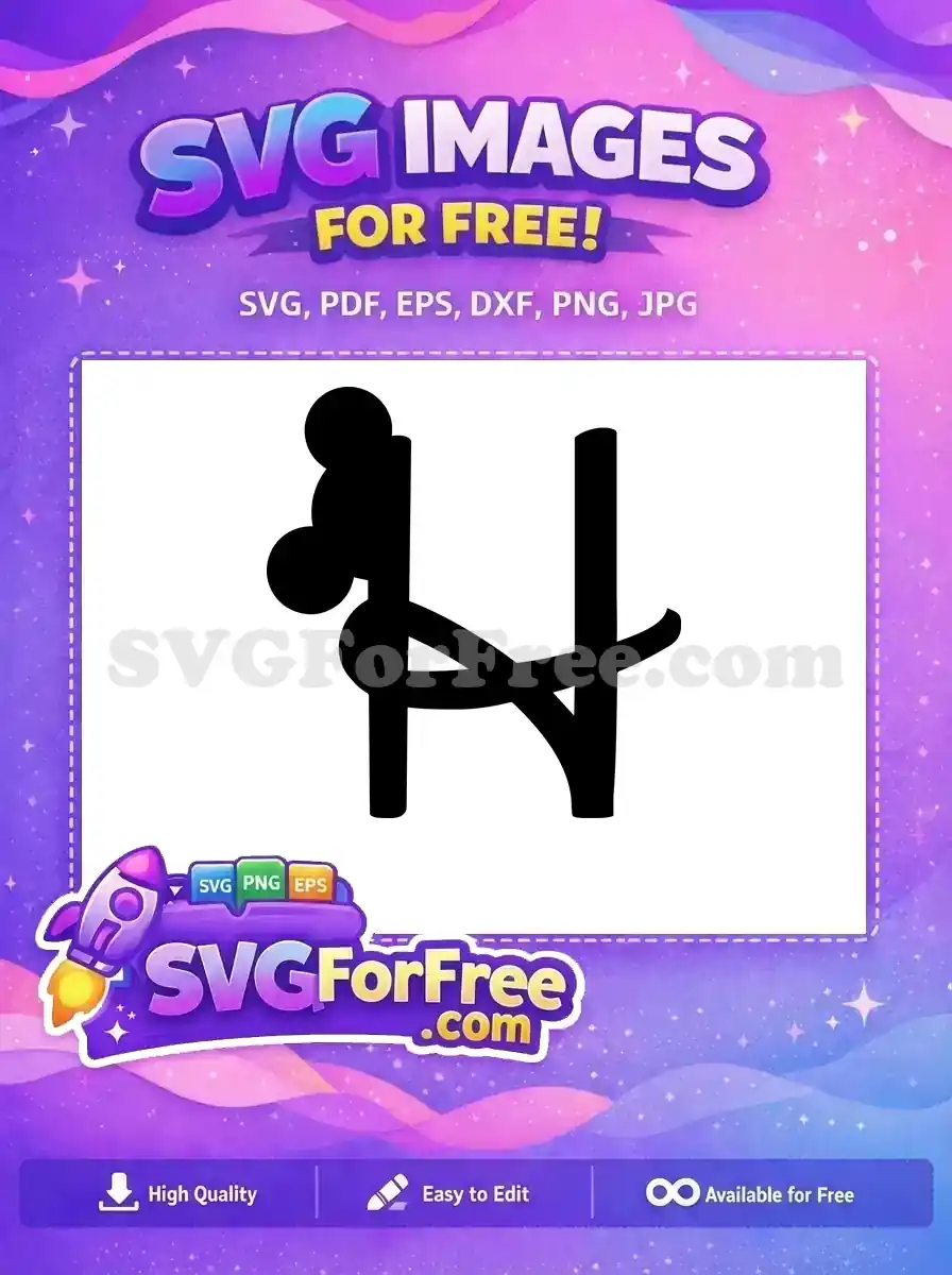 Free Minnie Mouse Letter H Free Black Silhouette Alphabet Free SVG