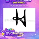 Free Black Letter H Free Minnie Font Alphabet Free SVG - Instant Download