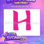 Free Pink Minnie Free Letter H Initial Free SVG - Instant Download