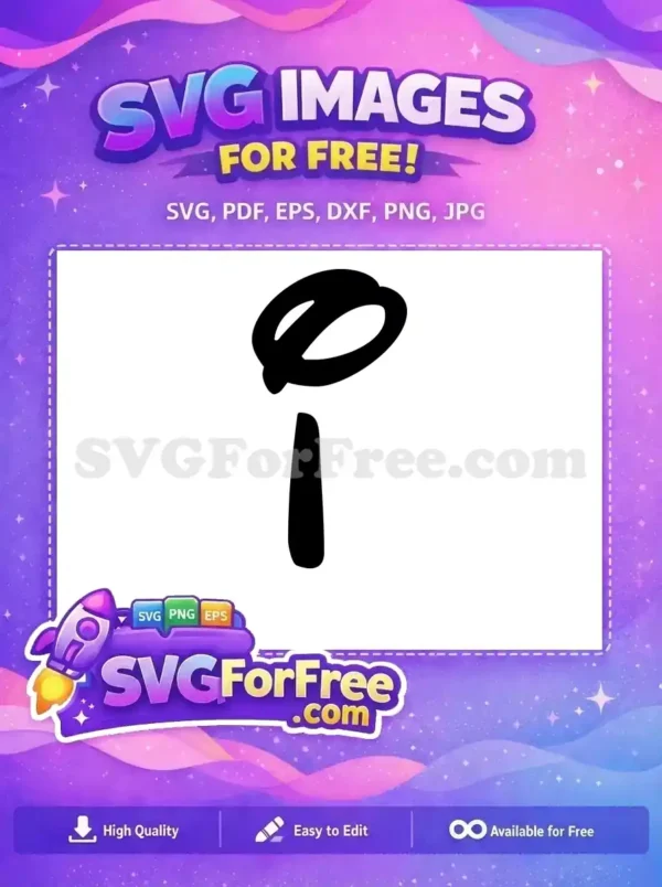 Free Black Minnie Initial Free Letter ‘i’ Font Free SVG Free Black Minnie Initial Free Letter 'i' Font Free SVG