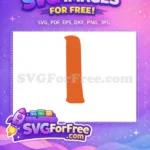 Free Orange Letter l Free Minnie Alphabet Font Minnie Mouse Free SVG - Instant Download
