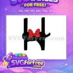 Free Red Bow Free Minnie Font Alphabet Free SVG 2 - Instant Download