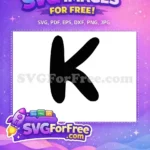 Free Black Letter K Free Minnie Font Alphabet Free SVG 2 - Instant Download