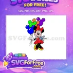 Free Colorful Balloons Free Blue Present Minnie Mouse Free SVG - Instant Download