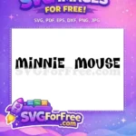 Free Bold Font Free Minnie Mouse Disney Free SVG - Instant Download
