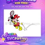 Free Minnie Tennis Player Free Yellow Shoes Disney Free SVG - Instant Download