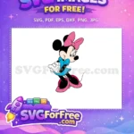 Free Smiling Minnie Mouse Free Turquoise Dress Disney Free SVG - Instant Download
