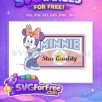 Free Bow Minnie Mouse Free Star Quality Sign Free SVG - Instant Download