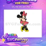 Free Red Bow Minnie Free Cute Pose Disney Free SVG - Instant Download