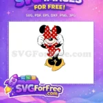 Free Playful Minnie Mouse Free Red Polka Dots Disney Free SVG - Instant Download