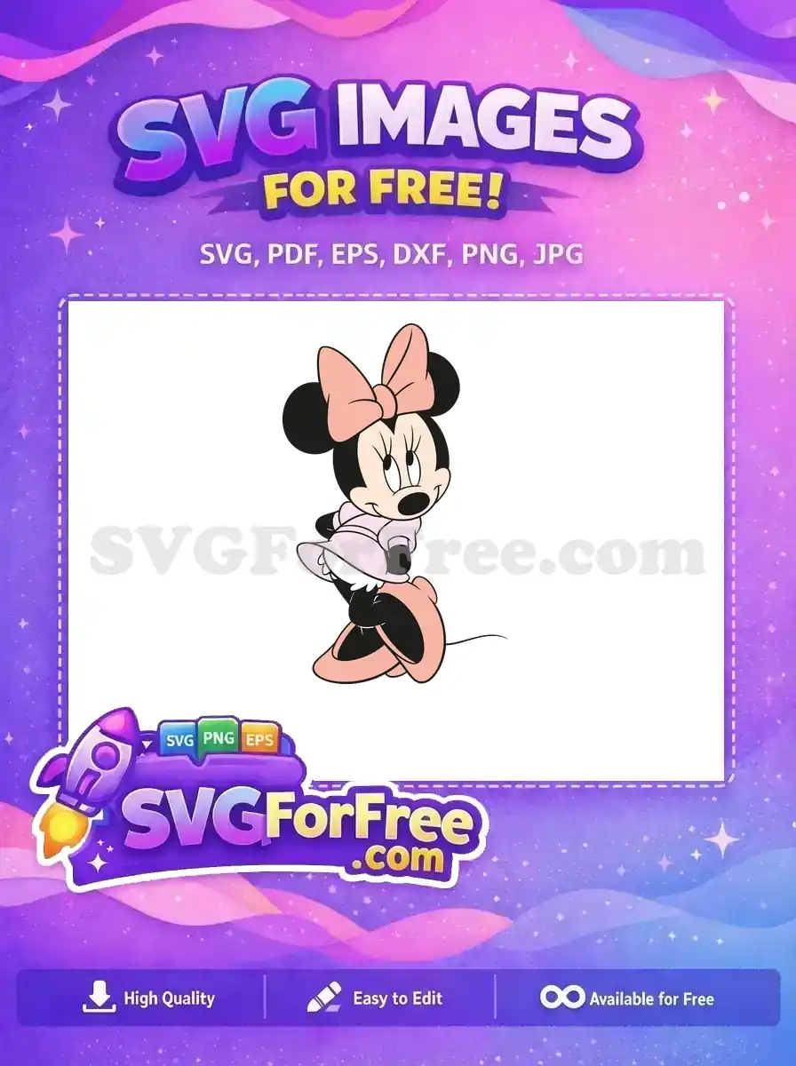 Free Cute Pink Bow Free Animated Minnie Mouse Free SVG