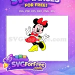 Free Waving Minnie Free Red Dress Minnie Mouse Free SVG - Instant Download