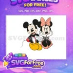 Free Smiling Mickey Free Minnie Mouse Sitting Pose Free SVG - Instant Download
