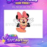 Free Pink Glasses Minnie Mouse Free Hands Up Disney Free SVG - Instant Download