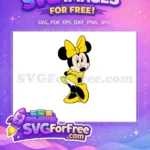 Free Yellow Bow Free Cheerful Minnie Mouse Free SVG - Instant Download