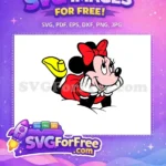 Free Reclining Minnie Free Happy Expression Cartoon Free SVG - Instant Download