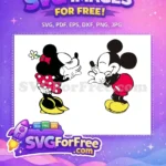 Free Kissing Minnie Free Kissing Mickey Mouse Free SVG 2 - Instant Download