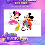 Free Pink Bow Minnie Free Red Jacket Mickey Dance Free SVG - Instant Download