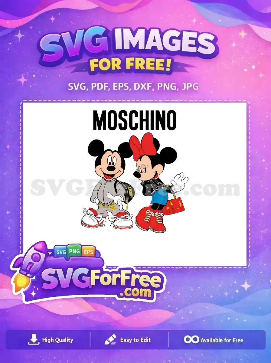 Free Smiling Mickey Free Minnie Mouse Moschino Free SVG