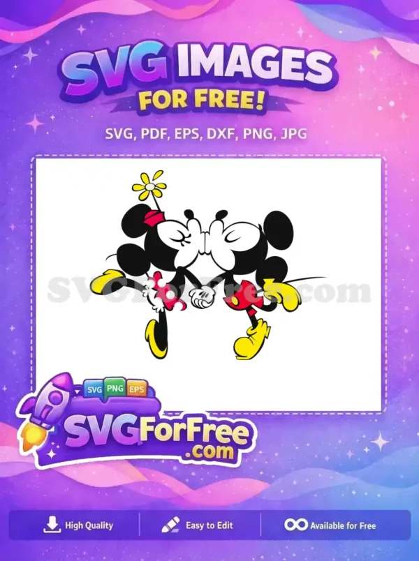 Free Kissing Minnie Free Kissing Mickey Mouse Cartoon Free SVG